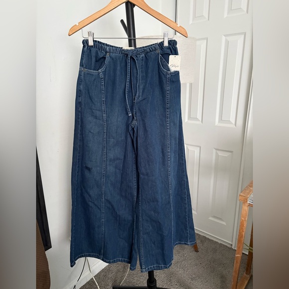 NWT FREE PEOPLE WE THE FREE Veritas Wide-Leg Jeans | Truth MSRP $128 Size S - Picture 10 of 13